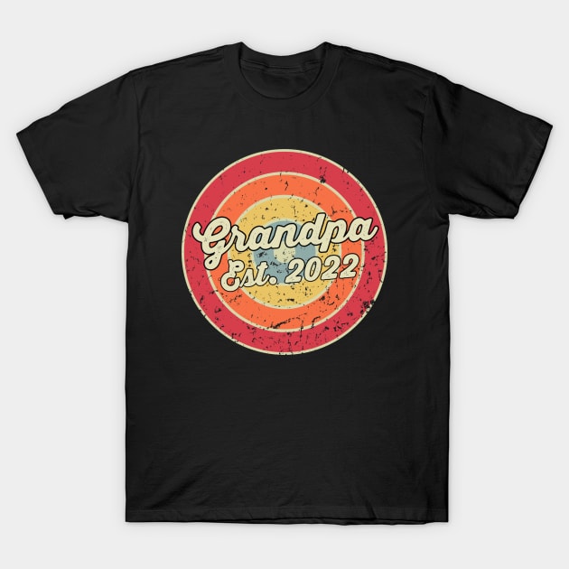 Grandpa Est. 2022 Retro Vintage Aesthetic T-Shirt by Inspire Enclave